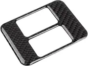 Premium Carbon Fiber Center Console Seat Heating Button Cover Trim for and 86 2013 2017 with Self Adhesive Design and Glossy Appearance