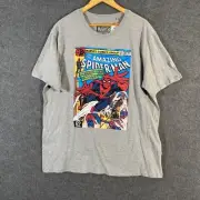 Amazing Spider-Man Shirt Mens 2XL XXL Grey Marvel Cartoon Magazine Adult NEW