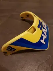 NOS BMX HARO RACING AERO HELMET PEAK YELLOW AND BLUE NIP OLD SCHOOL