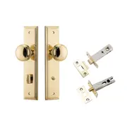 Iver Paddington Door Knob on Stepped Backplate Privacy Kit