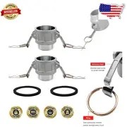 4" Aluminum Camlock Adapter Kit - 2 PCS Quick Disconnect Fittings with Gaskets