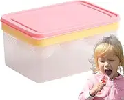 Silicone Ice Cream Molds | Ice Cream Maker with Lid and Container - Reusable Mould, Double Layer Container for Homemade Dessert Kitchen Freezer