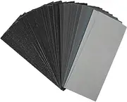 jojofuny Versatile Sandpaper Set 100 Sheets Fine Grit Sandpaper for Auto Polishing