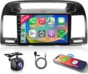 2G+64G Car Radio Stereo for Toyota Camry 2000-2006 with Wireless CarPlay/Android Auto, 9 inch Android 13 Touch Screen/GPS Navigation/WiFi/Bluetooth/Mirror Link/SWC/HD Backup Camera