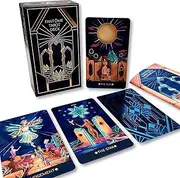 La Muci Fantome Tarot Cards Deck Unique Art Work with Guide Book for Beginners - A Minimalist Tarot Large Deck with Astrology Tarot Deck, Blue Golden Thread Tarot and Phantomwise Tarot Deck
