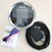 85MM Black GPS Speedometer MPH KM/H KNOTS COG ODO TRIP for Auto Marine White Led