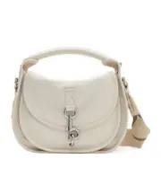 Burberry Small B Clip Foldover-Top Crossbody Bag One size soap white
