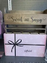 Wine Rack Sweet & Sassy Wine Gift Easy To Hang On Wall Wood Sturdy Built