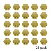 3" Hexagon Mirror Acrylic Gold Pack of 25 Discs for Arts Crafts Plastic DIY