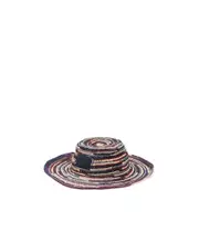 Isabel Marant Logo Patch Wide Brim Sun Hat One size Multicolor