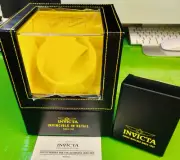 Invicta 1-Slot Automatic Watch Winder Black-Yellow Box Store-Secure Quiet Motor