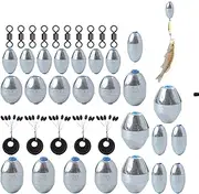 Weights for Fishing - Sinkers for Bass Fishing | Creative Egg Shaped Weights Drop Casting for Freshwater Saltwater Bass Accessories