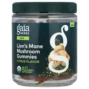 Gaia Herbs, Lion's Mane Mushroom Gummies, Citrus, 60 Gummies