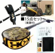 Ryukyu Sanshin With 15 Piece Set for Beginners Okinawa Shamisen Instrument Japan