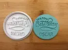 Custom Personalized Name Happy Birthday Party Cookie Fondant Embosser Stamp