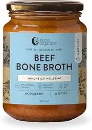 Nutra Organics Beef Bone Broth Concentrate Natural Beef 250g | Packed with Vitamins & Minerals | Soup base for Stews, Sauces & Gravies (25 Serves)