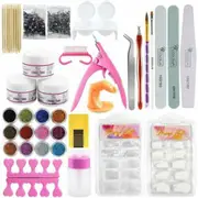 Acrylic Nail Art Kits Full Set DIY Acrylic Powder and Glitter Manicure Set AU