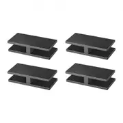 VEVOR Glass Clamp, 4 PCS Rectangle Glass Railing Bracket for 0.31 "-0.47 " Tempered Glass, 304 Stainless Steel Glass Mounting Clamp, 0.2 Thick Glass