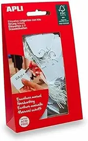 Apli 07011 Strung Tickets 22X35Mm White Bag100