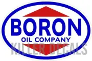 (BORO-2) 24" BORON 1956-62 GASOLINE DECALS GAS AND OIL SOHIO
