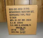 Vintage 1957 US Military Intravenous Injection Set R.K. Laros Company Box of 12