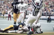 Miami Dolphins Jim Kick in endzone after scoring touchdown d - 1972 Old Photo