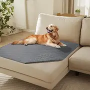 Luciphia 100% Waterproof Couch Cover Blanket for Dogs Anti-Slip Pet Couch Protector Sofa Mat Puppy Cat with Non-Slip Bottom, Light Grey, 40x50 Inch