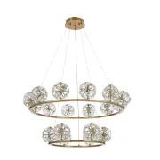 Catanie Modern Pendant Hanging Lamp Light Metal Crystal Antique Gold Matte