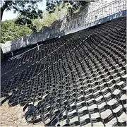 Garden Retaining Wall Grid Stabilizer Gravel Ground Grid 5cm Depth Driveway Stabilization Slope Grids Driveway Grid System for Garden Landscaping Parking Lots Slope(6x10m/19.7x32.8ft)