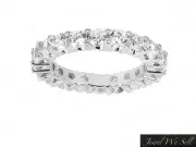 Genuine 3.10 Ct Round Cut Diamond Accent Eternity Band Ring 10k White Gold GH I1