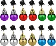 Beard Bobble Ornament - 12 Pieces Clip Beard Christmas Balls, Christmas Facial Hair Bobble, Beard Ornament for Men Christmas | Christmas Balls Colorful Sound Rings Bell Beard Festival Decorations,