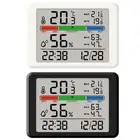 LCD Digital Thermometer Hygrometer Indoor Temperature Clock with Date and Time
