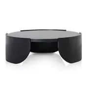 Zoey 1.1m Round Coffee Table - Black