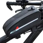 Handlebar Bag,Large Capacity Waterproof Bike Frame Bag | Weather-Resistant Anti-Slip Lightweight Bicycles Pouch for Road Cycling, Commuting