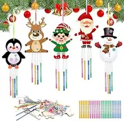 Christmas Wooden Wind Chime Kits,Christmas Wooden Ornaments