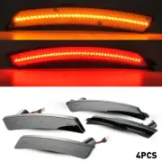 For Mini Cooper R55 R56 R57 Smoked Front Amber Rear Red LED Side Marker Lights D (for: Mini)