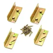 4 Set Bed Frame Rail Brackets Fitting Woodworking Accessories Connector Hardware
