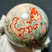 359.4G Natural Polished Red and green Agate Crystal Sphere Ball Healing WYX330