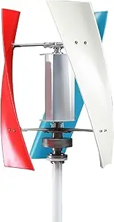 White 3 Blades10000W Wind Turbine Generator Kit, 48V/220V Home Wind Turbine Kits with MPPT Controller for Courtyard Garden Lighting,12v