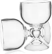 Margarita Glasses Set of 2 Stylish Wine Goblets for Wedding Party Bar and Daily Use Glass Beverage Holders