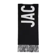 [Jacquemus] Jacquemus-Black Wool Logoed L`éCharpe Jacquemus-Uomo OS OS