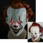 Joker Pennywise Stephen King IT Clown LED Mask Cosplay Halloween Mask Horror US