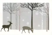 WINTER REINDEER WALK GORGEOUS HOLIDAY CARD by PETER PAUPER PRESS (9)
