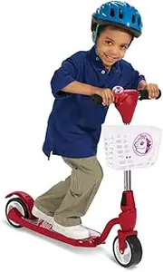 WHAMVOX Scooter Basket for Boys and Girls Front Plastic Storage Easy Installation Fun Pattern