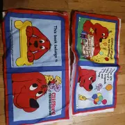 Vintage Cut & Sew Soft Books Clifford, Care Bears, Mickey Mouse