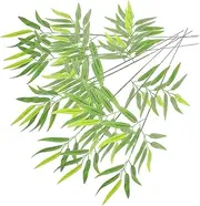 20pcs Artificial Bamboo Leaves Lifelike Faux Branches for Pipe Decor Bamboo Home Decor Easy Install Bamboo Leaves Ornament