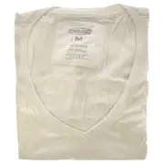 Bamboo V-Neck Tee - White by Cariloha for Women - 1 Pc T-Shirt (M)