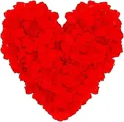 OWLKELA 2000PCS Red Rose Petals for Bedroom, Artificial Rose Flowers, No-Taste Emulation Silk Rose Petals for Wedding Anniversary, Birthday, Confession Decoration, Waterproof and Do Not Fade