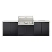 Crossray Premium 4B Outdoor Kitchens with Sink - White