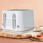 Fluted Style 4 Slice Toaster Extra Wide Toasting High-Lift Toaster